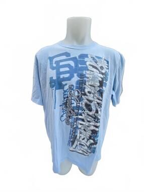 Southpole Men’s Blue Graphic T-Shirt XL Y2K Hip Hop Streetwear Oversized Tee